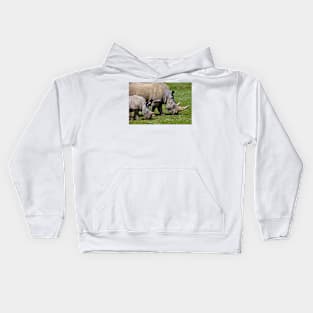 Southern White Rhino Rhinoceros Kids Hoodie